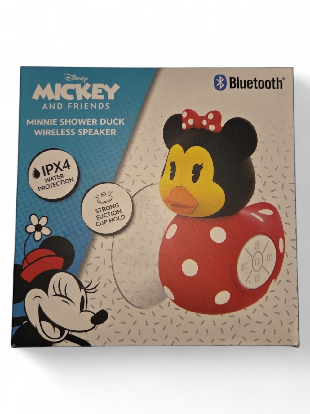 Disney Minnie Mouse Polka-Dot Bluetooth Shower Duck - Red, Black, Yellow